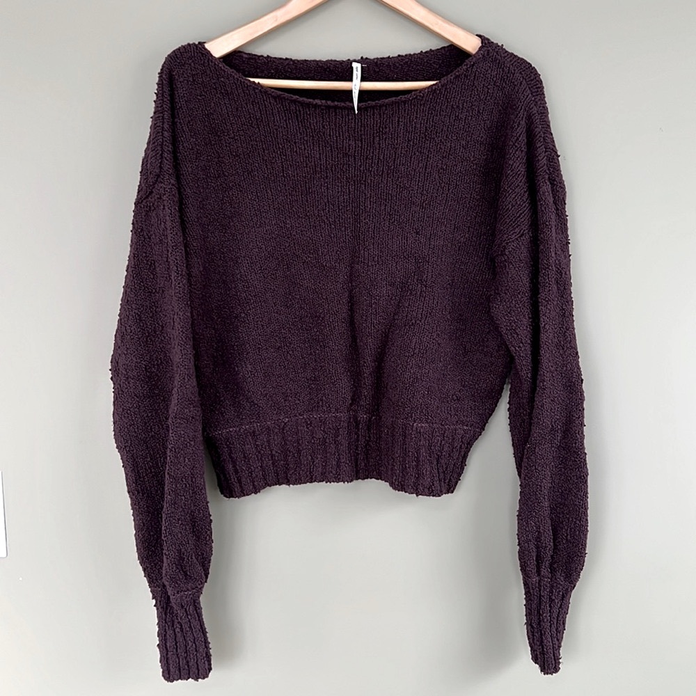 PAPER LABEL size small purple sweater NWOT